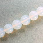 Czech Pressed Glass Bead - Smooth Round 12MM WHITE OPAL