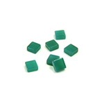 Gemstone Flat Back Flat Top Straight Side Stone - Square 04x4MM CHRYSOPHRASE