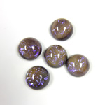 Glass Medium Dome Lampwork Cabochon - Round 11MM OPAL TANZANITE (04792)