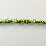 Czech Glass Pearl Bead - Baroque Oblong 13x7 DARK OLIVE 70458