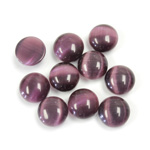 Fiber-Optic Cabochon - Round 08MM CAT'S EYE PURPLE