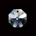Asfour Crystal Chandelier Part - Octagon (3-Hole) 24MM CRYSTAL
