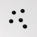 Plastic Flat Back Opaque Cabochon - Round 05MM JET