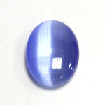 Fiber-Optic Cabochon - Oval 30x22MM CAT'S EYE LT BLUE