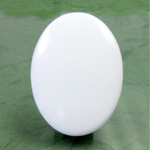 German Glass Low Dome Buff Top Cabochon - Oval 40x30MM CHALKWHITE
