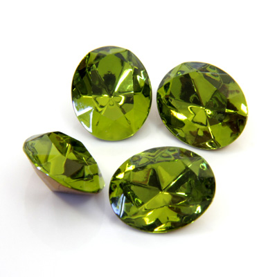 Swarovski Crystal Foiled Point Back Tin Table Cut (TTC) Fancy Stone - Oval 10x8MM OLIVINE
