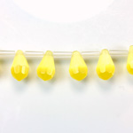 Fiber-Optic Faceted Pendant - Pear 10x6MM CAT'S EYE YELLOW