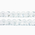 Glass 3 Cut Window Bead 06MM CRYSTAL with FROST FINISH