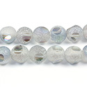 Glass 3 Cut Window Bead 08MM HELIO SANDSTORM with FROST FINISH