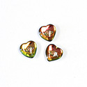 Czech Glass Cabochon with Reverse Intaglio - Heart 08MM EYE on VITRAIL MEDIUM