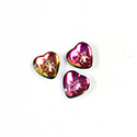 Czech Glass Cabochon with Reverse Intaglio - Heart 08MM STAR on VITRAIL MEDIUM