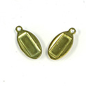 Metal Brass Setting with 10x4MM Cushion Recess and Single Loop - OVAL RAW