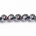 Czech Glass Pearl Bead - Baroque Round 04MM BLACK TAHITI 89031