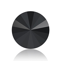 Swarovski Crystal Point Back Foiled Rivoli - 29SS JET