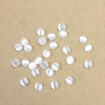 Fiber-Optic Cabochon - Round 03MM CAT'S EYE WHITE