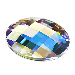 Preciosa Crystal Flat Back MAXIMA Chessboard Circle - 10MM CRYSTAL AB