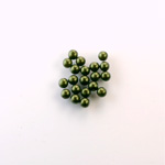 Czech Glass Pearl No-Hole Ball - 1.5MM HUNTER GREEN