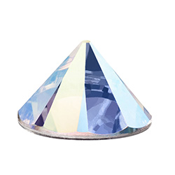 Preciosa Crystal Flat Back Hotfix Stone - Round Spike Cone ss29 CRYSTAL AB