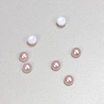 Glass Medium Dome Cabochon Pearl Spray Finish - Round 05MM LAVENDER