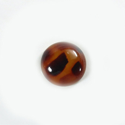 Plastic Flat Back Cabochon - Mixed Color Round 18MM TOKYO TORTOISE
