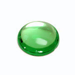 Glass Medium Dome Foiled Cabochon - Round 25MM PERIDOT