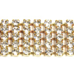 Preciosa Rhinestone Chain - 5 Row PP18 CRYSTAL-RAW