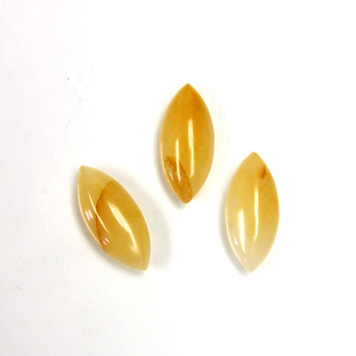 Gemstone Cabochon - Navette 15x7MM PINEAPPLE JASPER