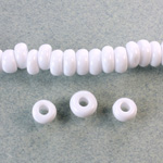 Plastic Bead - Opaque Round Tire 08MM CHALKWHITE