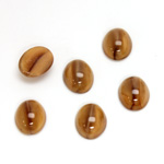 Glass Medium Dome Lampwork Cabochon - Oval 10x8MM BROWN CAT'S EYE