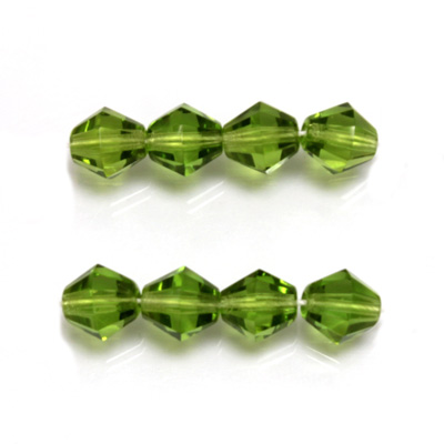Czech Glass Fire Polished Bead - Bicone 08MM OLIVINE