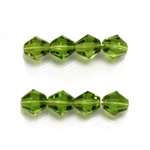 Czech Glass Fire Polished Bead - Bicone 08MM OLIVINE