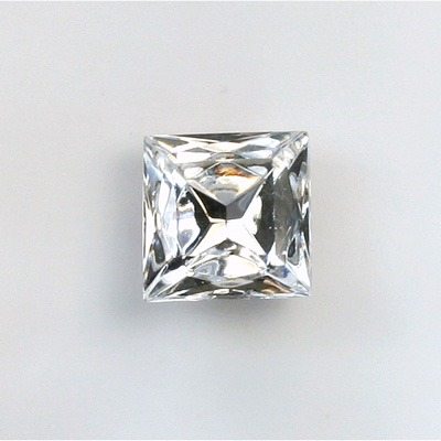 Glass Point Back Foiled Tin Table Cut (TTC) Stone - Square 12x12MM CRYSTAL