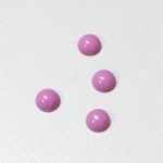 Plastic Flat Back Opaque Cabochon - Round 07MM BRIGHT PURPLE