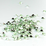 Plastic Point Back Foiled Chaton - Round 2MM PERIDOT