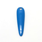 Plastic Pendant - Opaque Color Smooth Pear 46x12MM BRIGHT BLUE