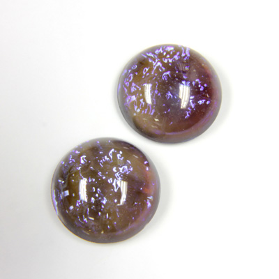 Glass Medium Dome Lampwork Cabochon - Round 18MM OPAL TANZANITE (04792)