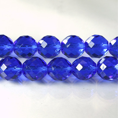 Czech Glass Fire Polish Bead - Round 10MM SAPPHIRE
