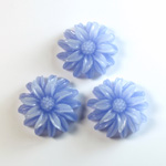 Plastic No-Hole Flower - 2 Layer 19MM LT PURPLE WASH