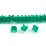 Czech Pressed Glass Bead - Cap 06MM MATTE EMERALD