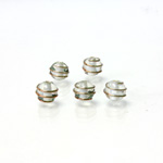 Czech Glass Lampwork Bead - Round 06MM COPPER WRAP CRYSTAL