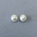 Czech Glass Pearl 1-Hole Ball - 08MM WHITE 70401