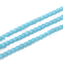 Czech Pressed Glass Bead - Smooth Round 04MM OPAL AQUA