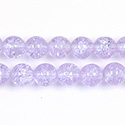 Czech Pressed Glass Smooth Crackle Effect Bead - Round 08MM ALEXANDRITE