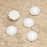 Glass Medium Dome Cabochon - Round 11MM CHALKWHITE