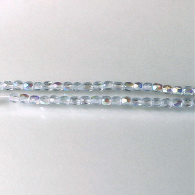 Czech Glass Fire Polish Bead - Round 02MM LT SAPPHIRE AB