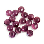 Fiber-Optic Cabochon - Round 06MM CAT'S EYE PURPLE