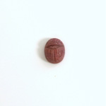 Gemstone Flat Back Carved Scarab 10x8MM RHODONITE