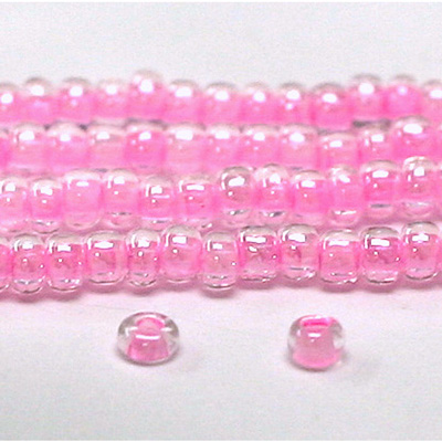 Preciosa Czech Glass Seed Bead - Round 08/0 CRYSTAL PINK 38123