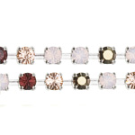 Preciosa MAXIMA Crystal Rhinestone Cup Chain - PP24 (SS12) BLUSH-SILVER