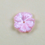 German Plastic Flower with Center Hole - Round 18MM PEARL PINK